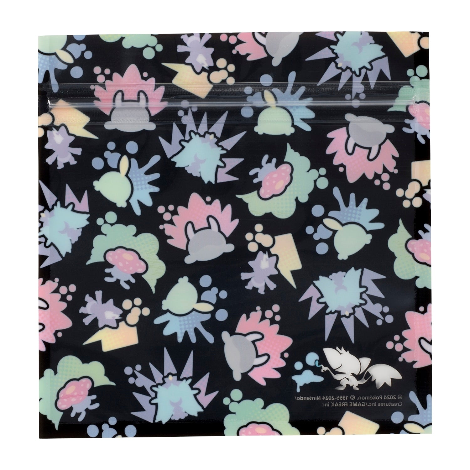 Set of 5 zipper bags Moudoku Kiken all over pattern