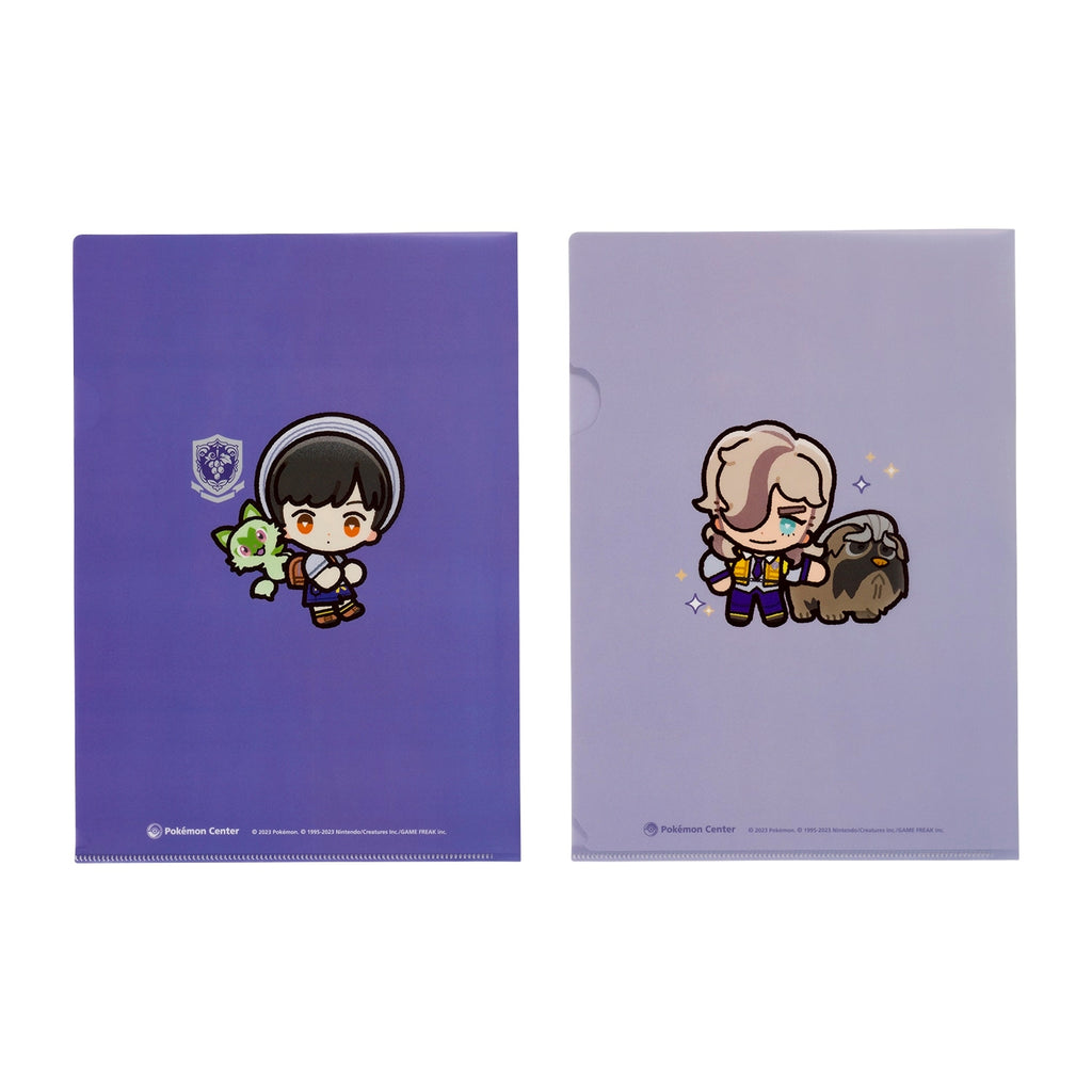 A4 clear file set of 2 POKÉMON TRAINERS Hart & Pepper
