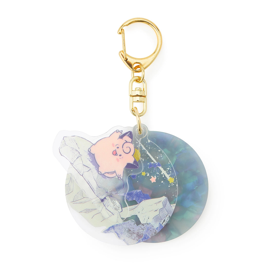 Pokemon keychain with full moon night design, sourced directly from Japan