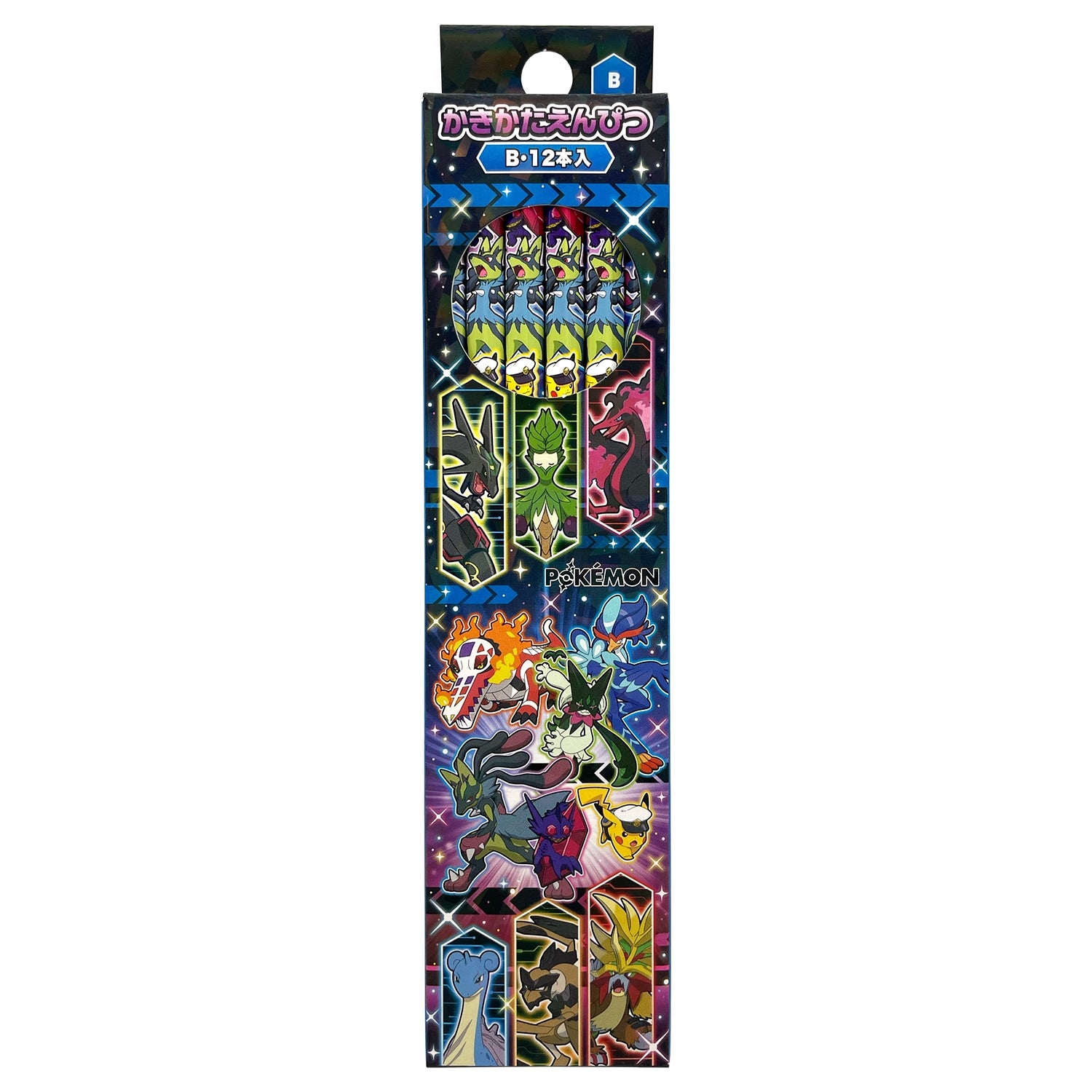 Pokemon Kakikata Pencil B, colorful pencil design from Japan