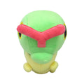 Caterpie plush toy with green body and yellow feet from Japan