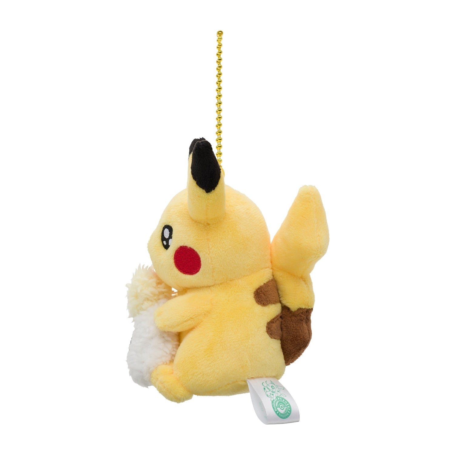 Pikachu mascot plushie from Japan with bright yellow color and red cheeks