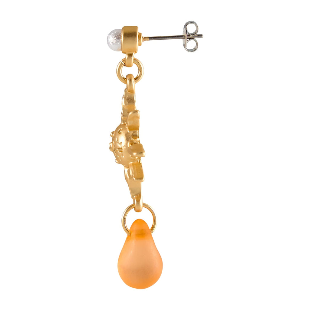 Pokémon Solrock earrings with sun design from Japan