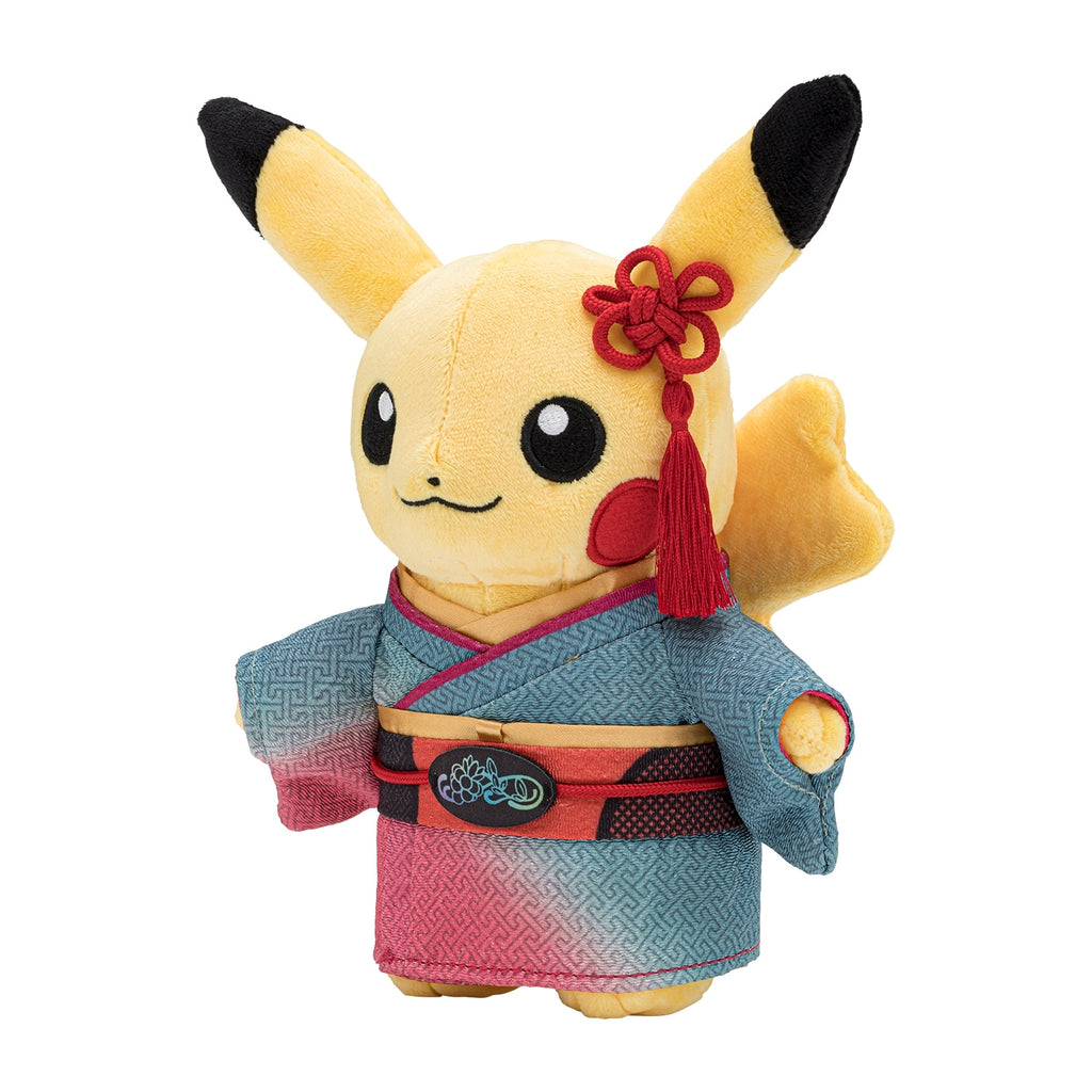 Adorable Pikachu plushie with red cheeks from Pokemon Center Online Japan