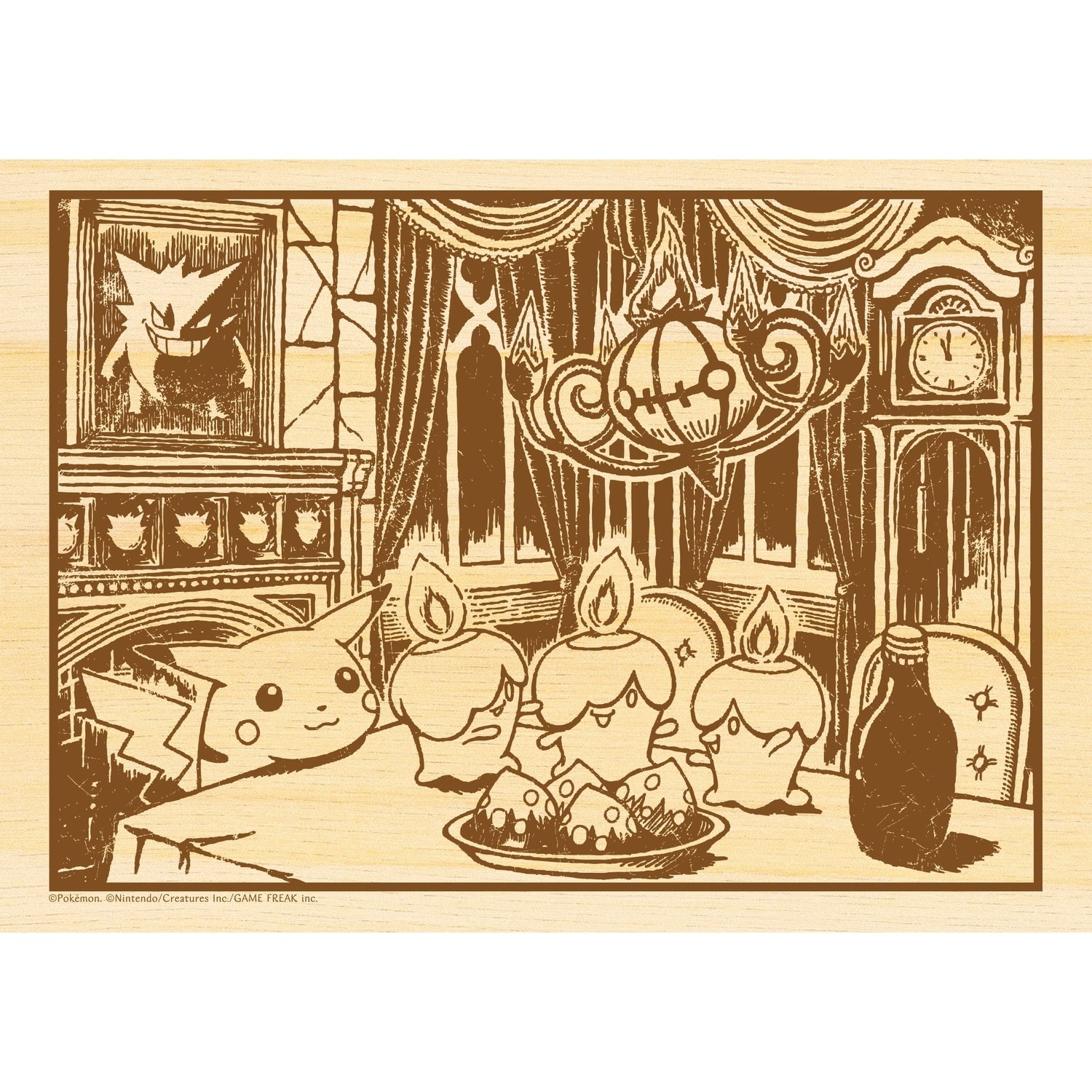 Pokemon Wooden Jigsaw Puzzle 208-W104 Fun night from Japan, featuring colorful anime characters