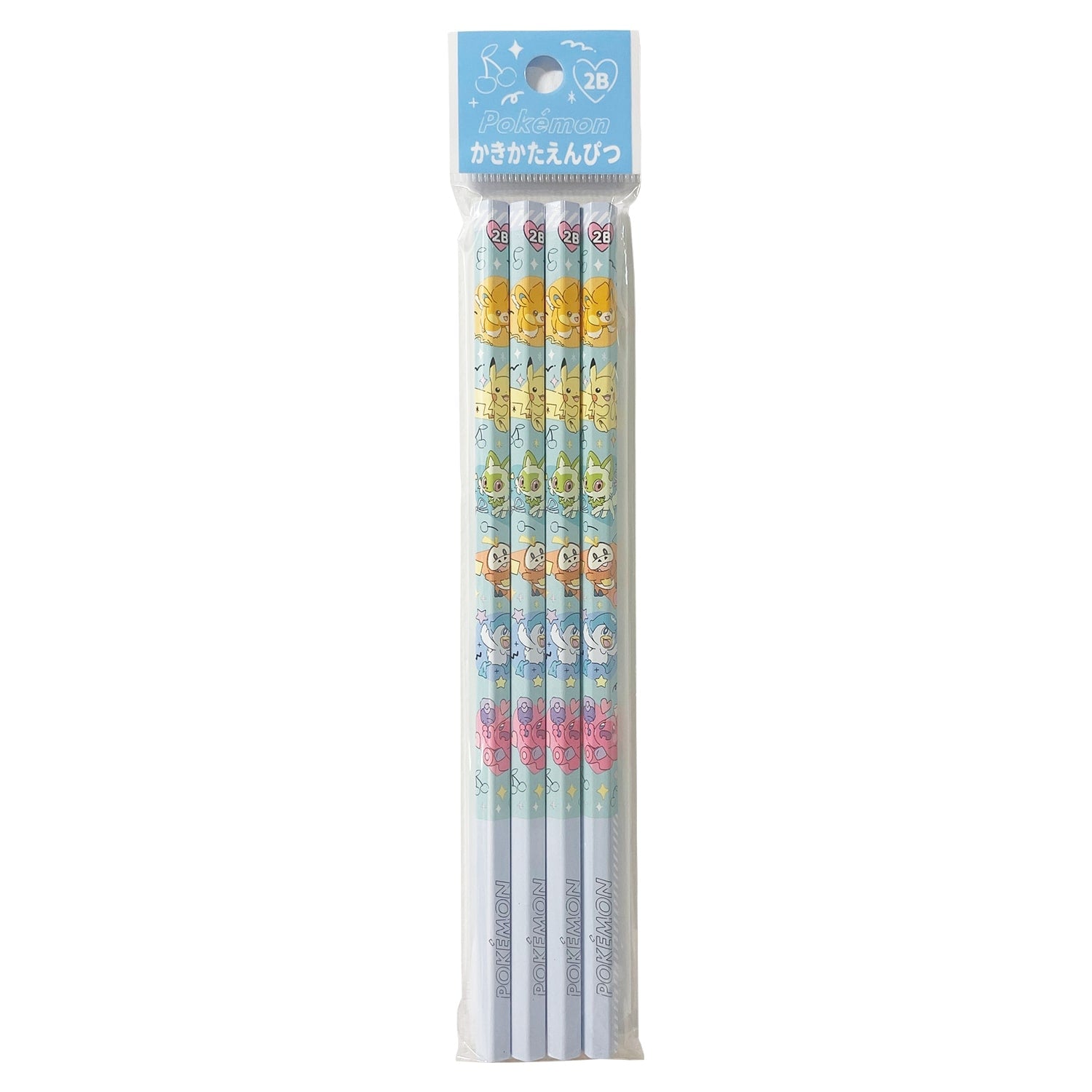 Kakikata Pencil 2B 4-pack Colorful Pop Series from Japan, vibrant colors