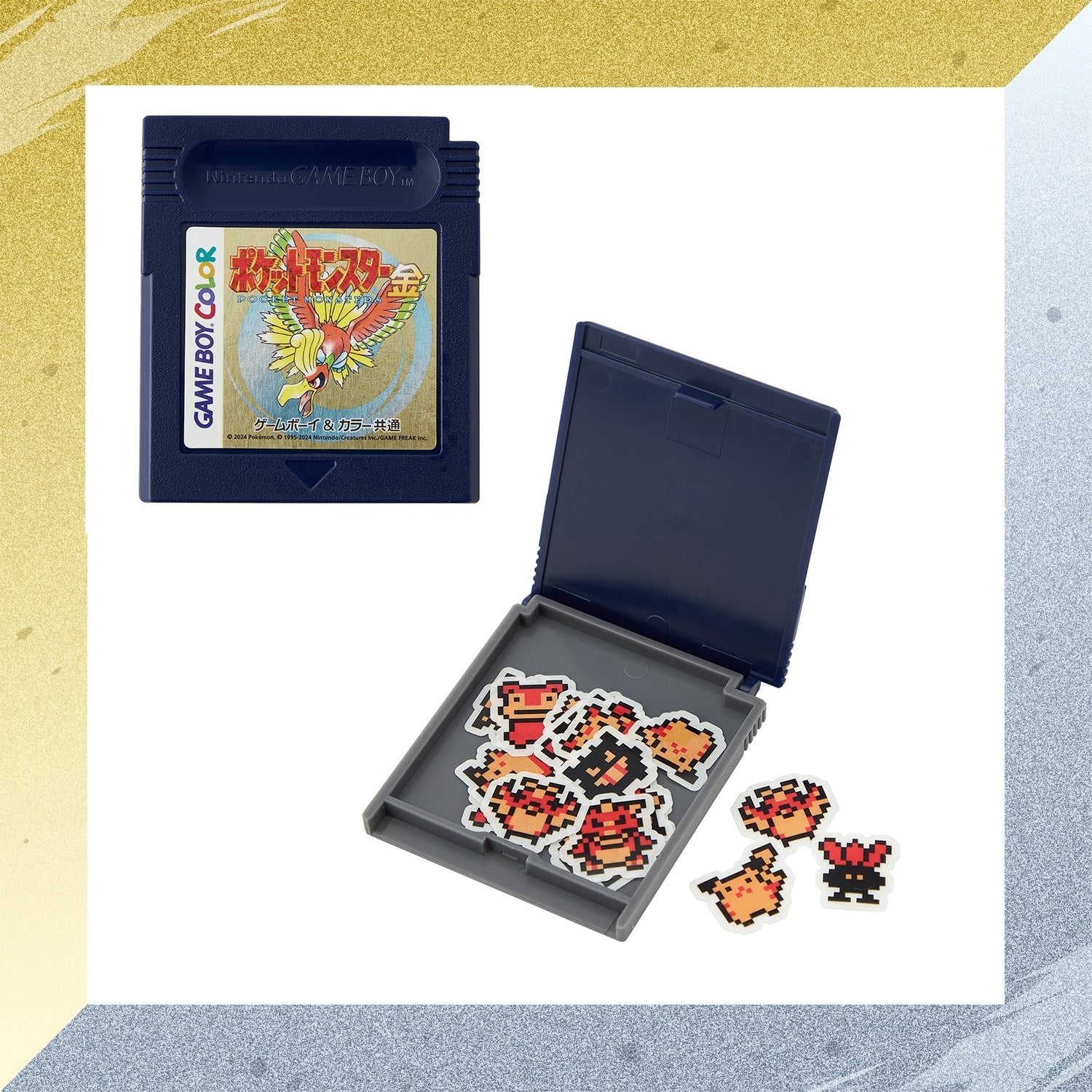 Pokemon Gold Seal from Japan with cartridge type case