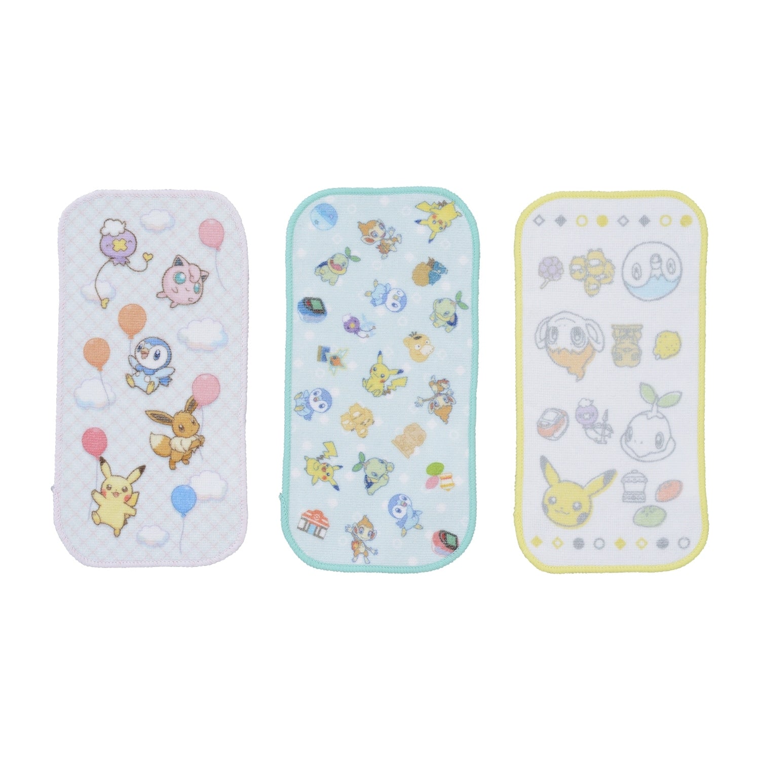 Pokemon pocket towels with balloons from Japan, colorful design