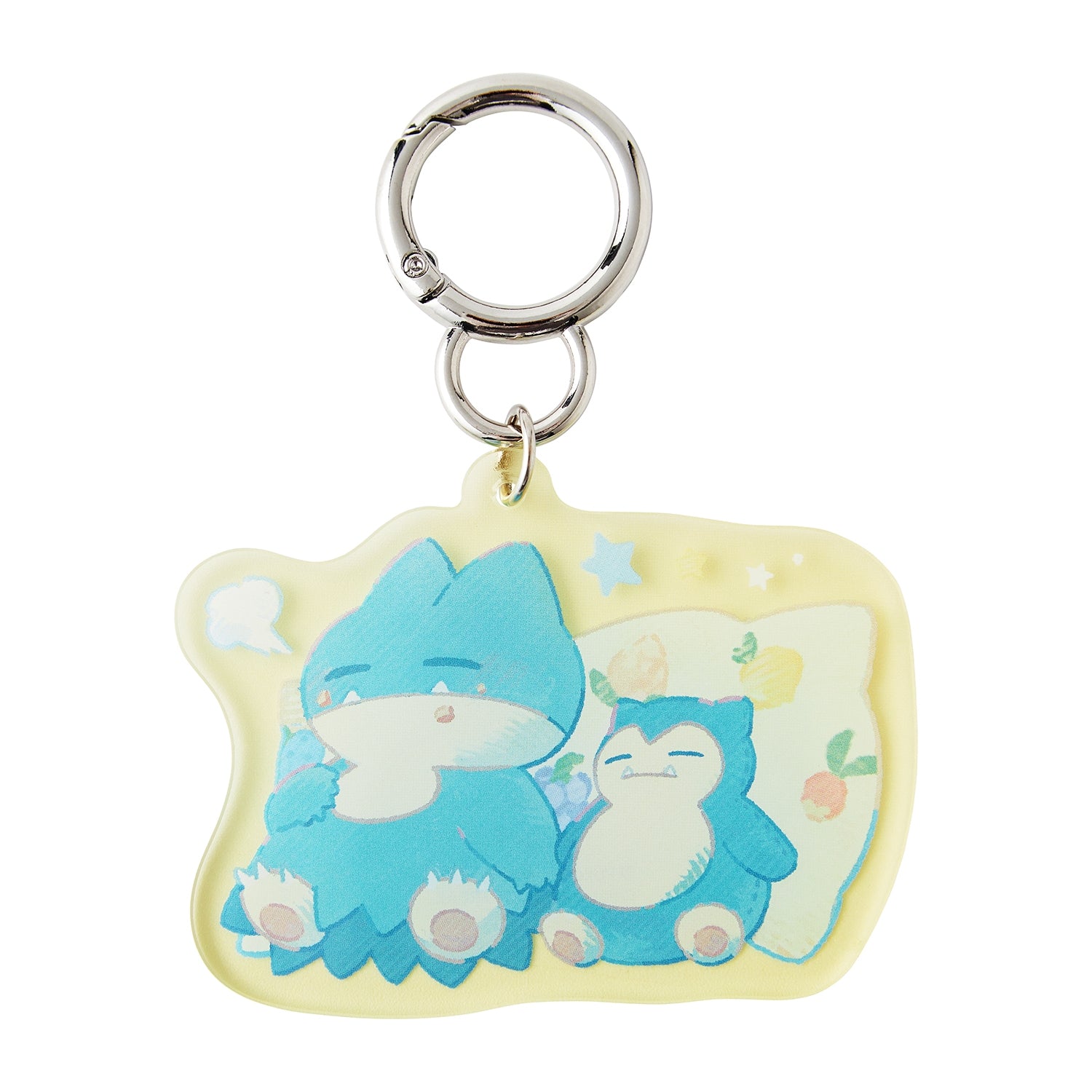 Snorlax plush keychain with Gombe, soft and cute design from Japan