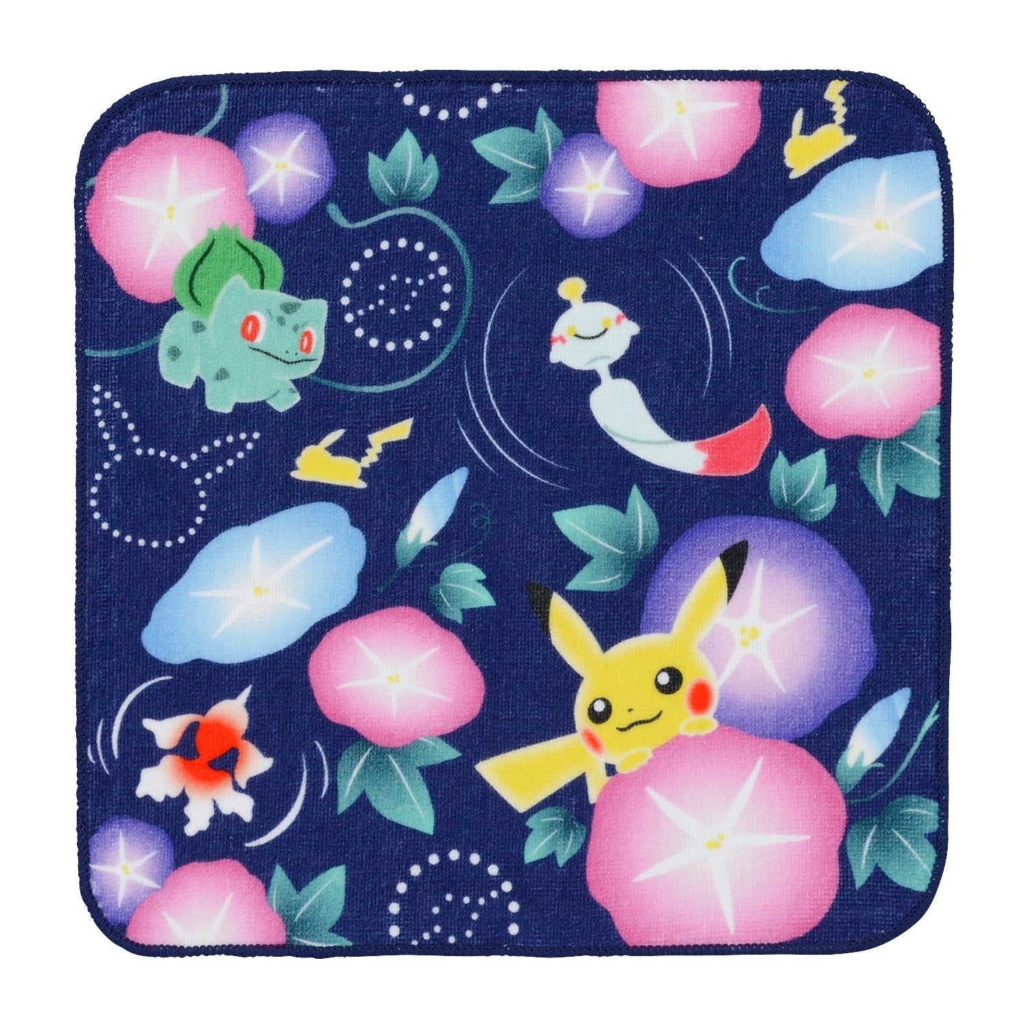 Hand Towel Pokemon Harunatsu Akifuyu Pikachu with Morning Glory design from Japan