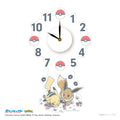 Wall clock sticker Pikachu Eevee
