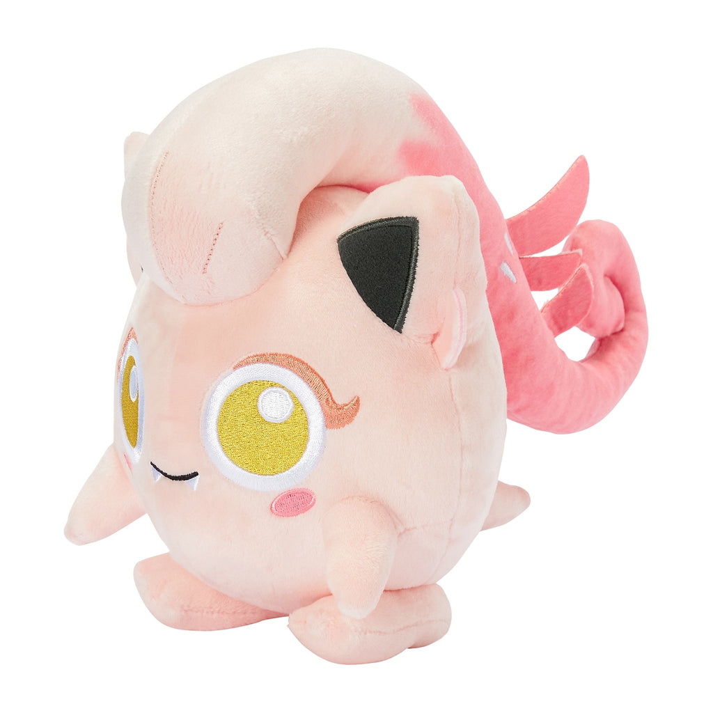 Close-up of salmon tail plushie's detailed face, made in Japan
