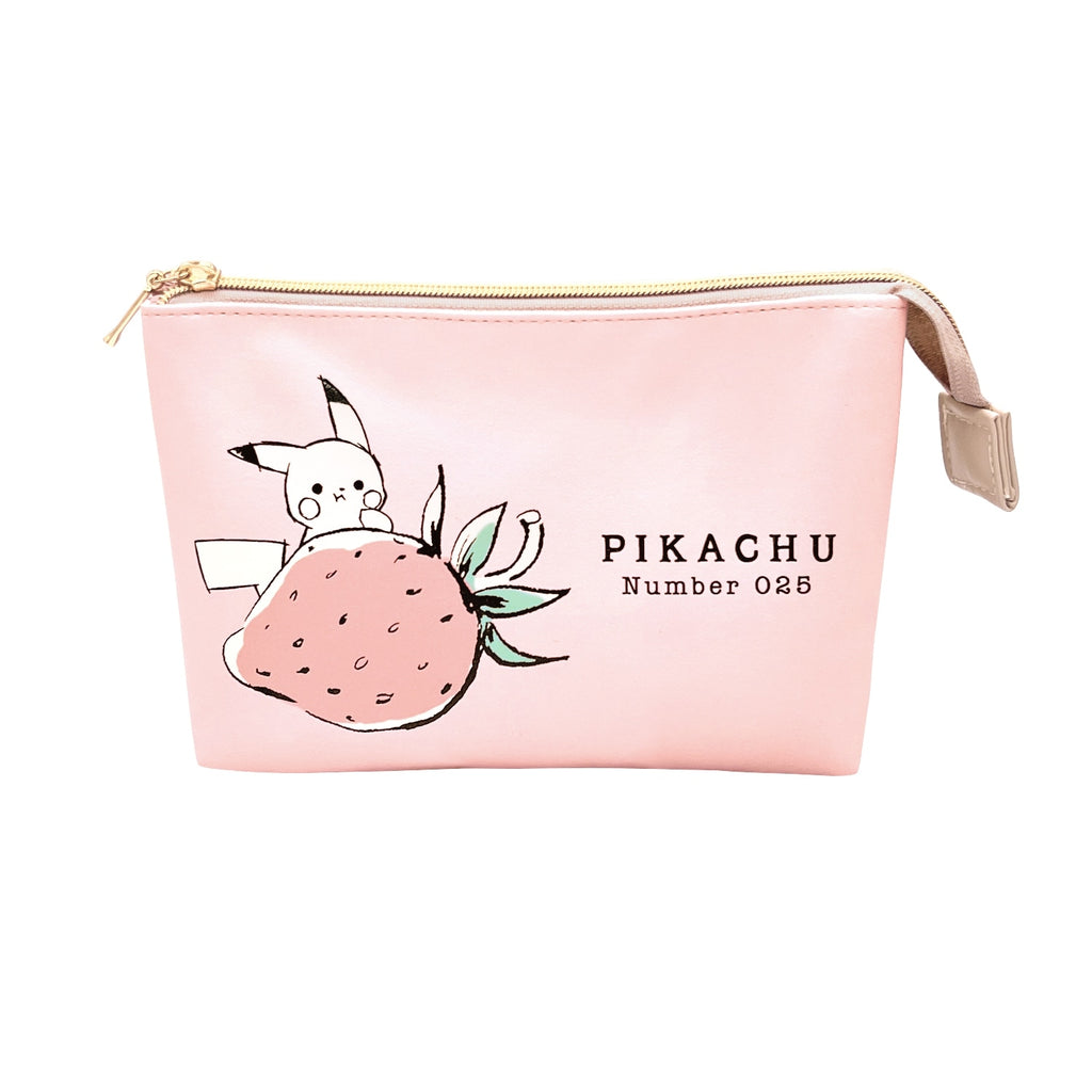 W flat pouch “Pikachu number025” strawberry