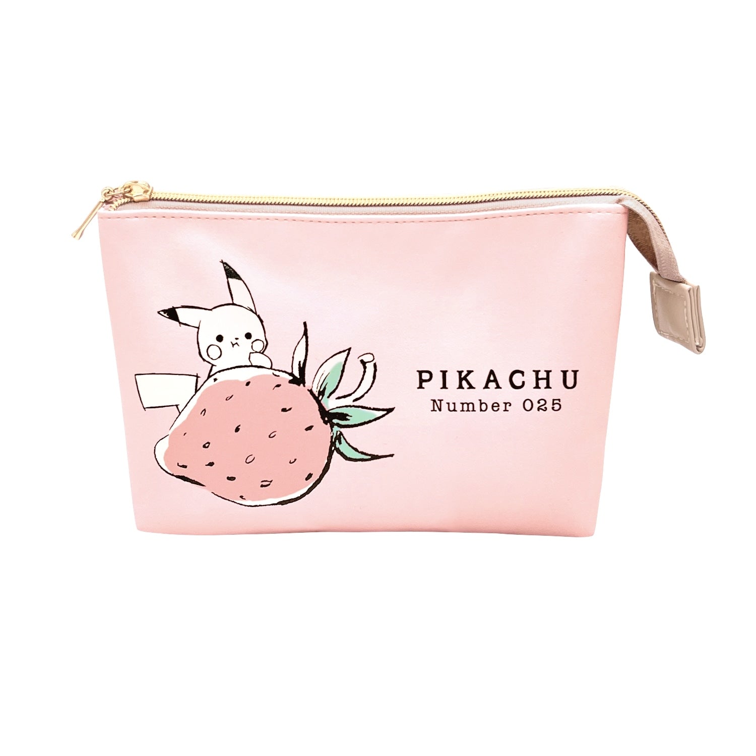 W flat pouch “Pikachu number025” strawberry