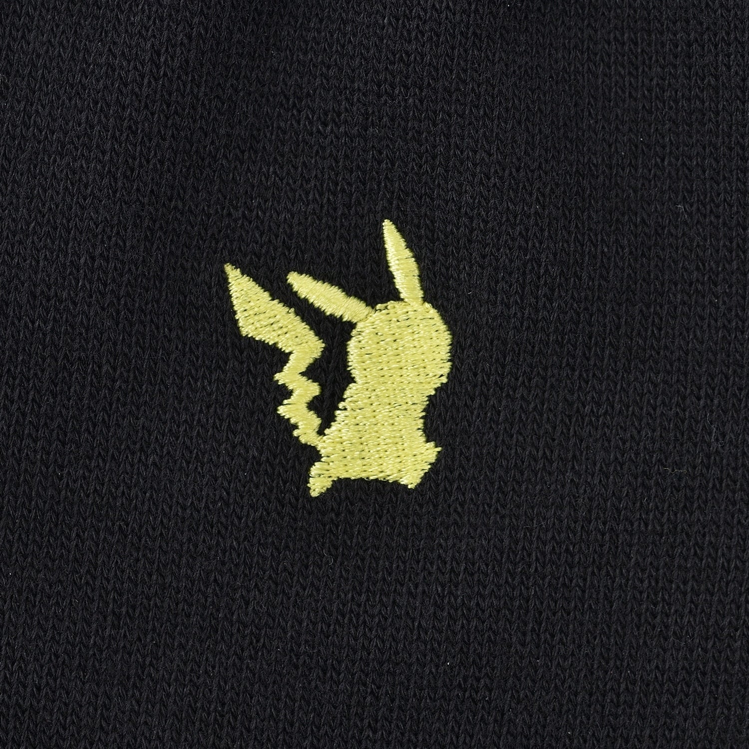 [Choice] Crew socks One point plain Pikachu BK (25-27cm)