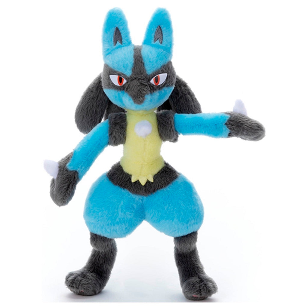 Lucario plush toy with detailed face from Japan