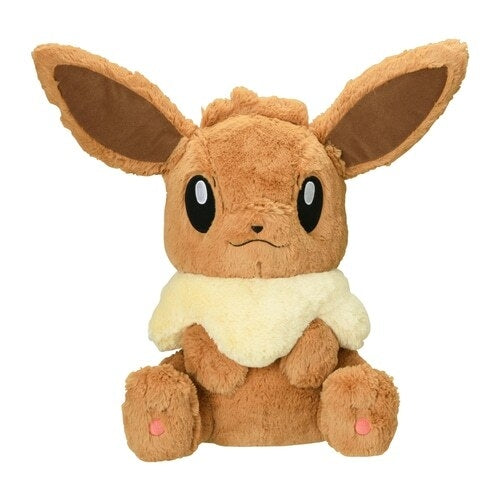 Big fluffy Eevee plushie with cute face from Japan