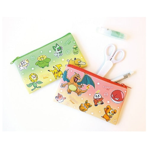 Flat multi pouch gradation/green & yellow