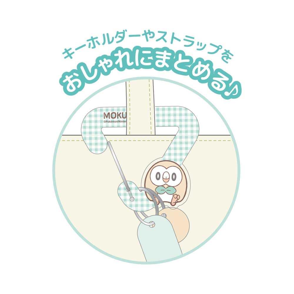 Close-up of Rowlet on Die Cut Acrylic Holder, official Pokemon Center Japan product