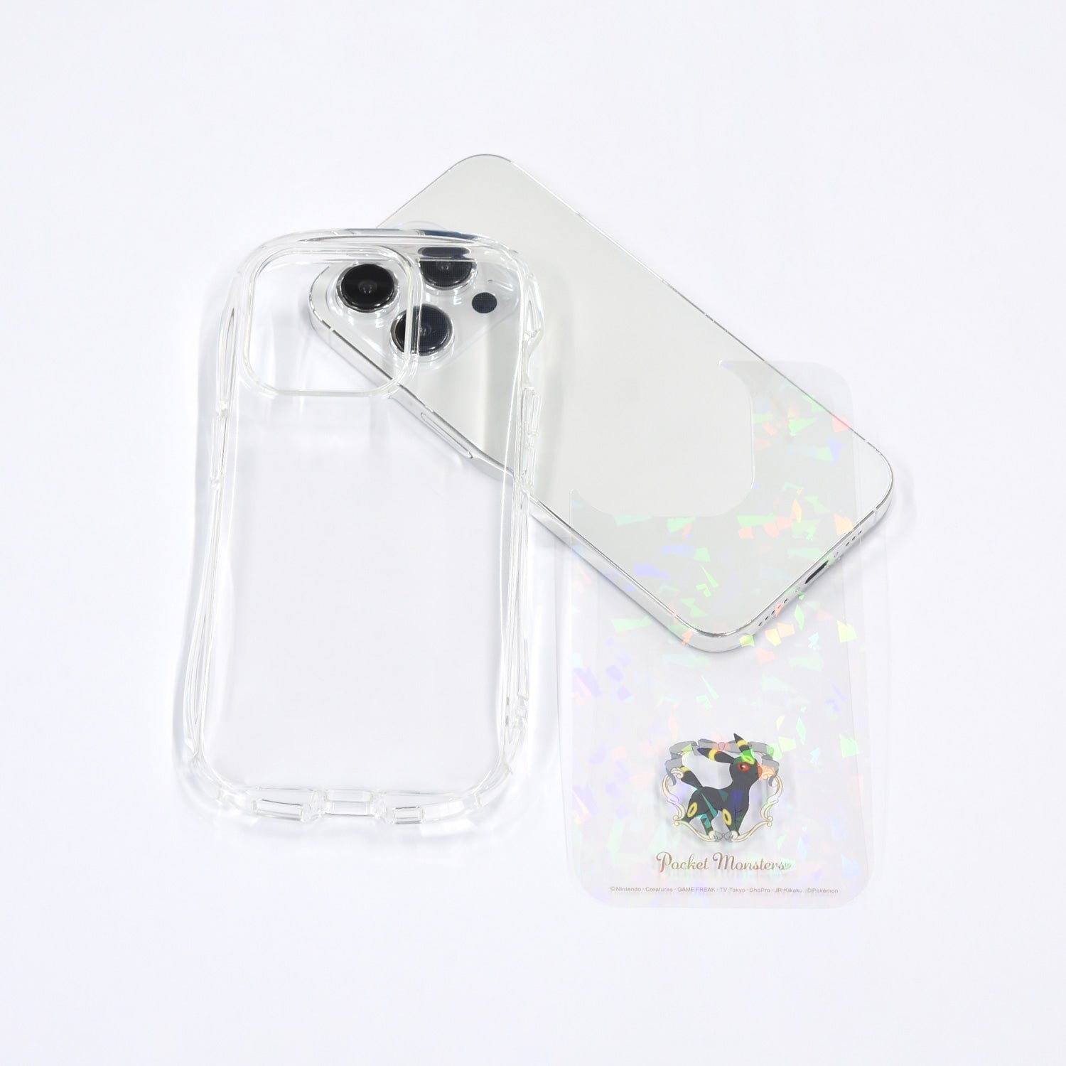 Crystal clear case compatible with iPhone15/14/13 Blacky