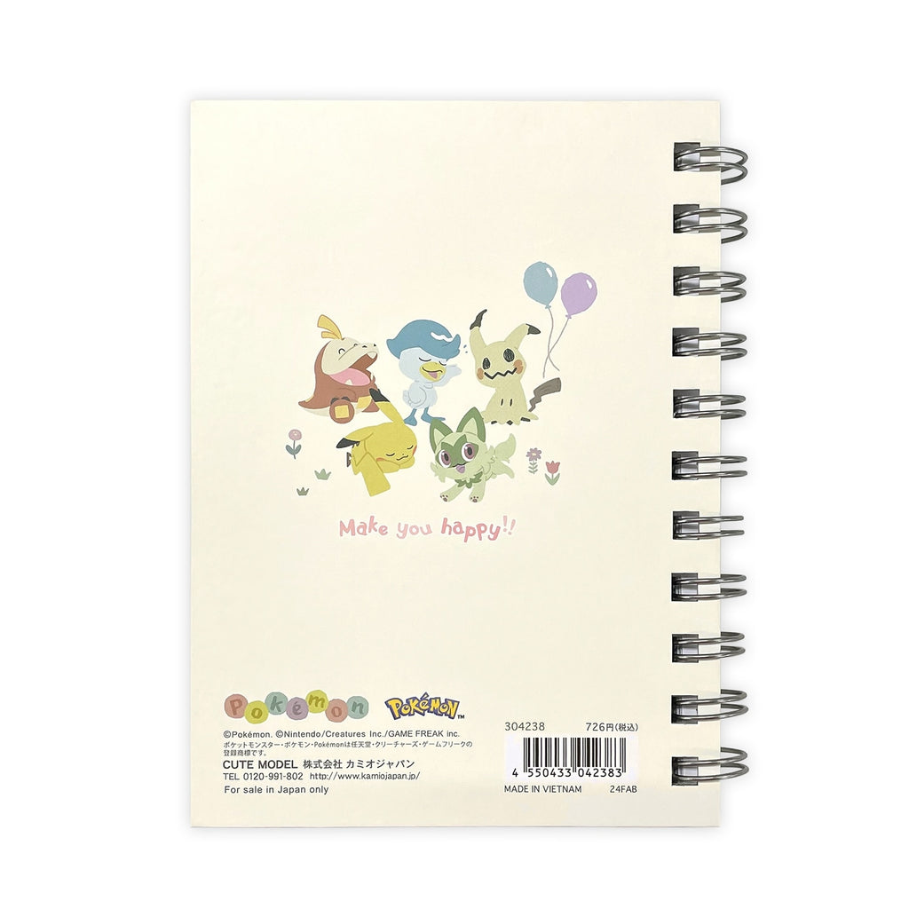 Pokemon notebook with ring binding and vibrant artwork, sourced from Japan