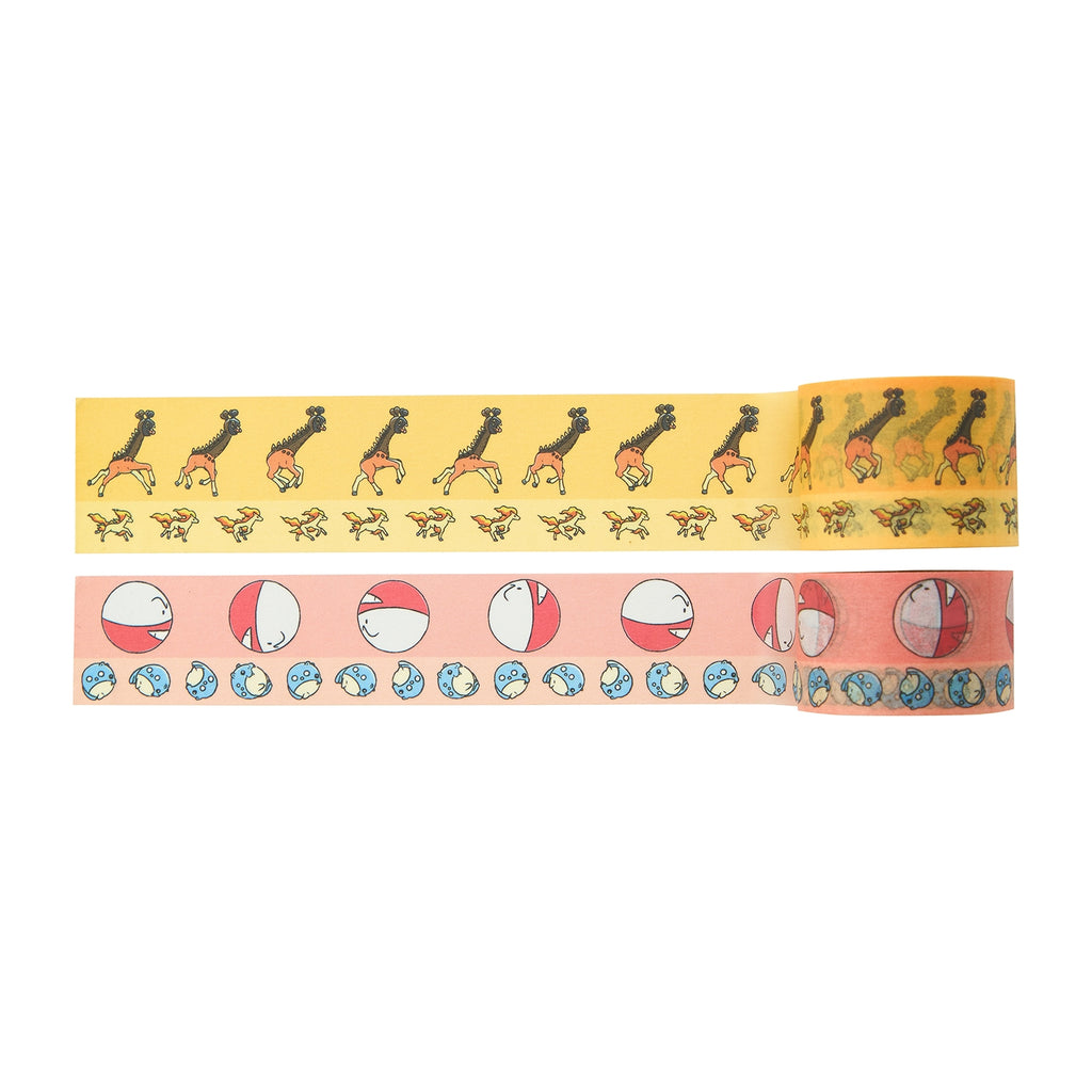 Set of 2 official Pokemon Center Japan masking tapes, collectible item from Japan