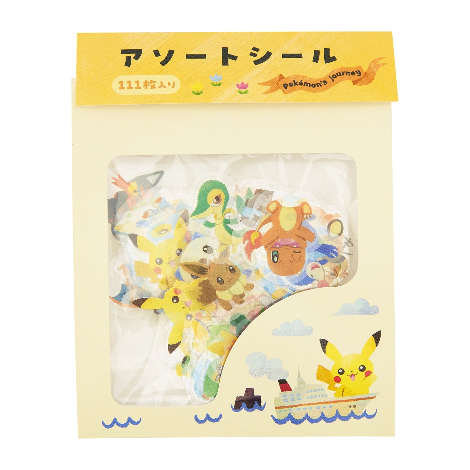 Pokémon Stickers from Japan, colorful characters and logos