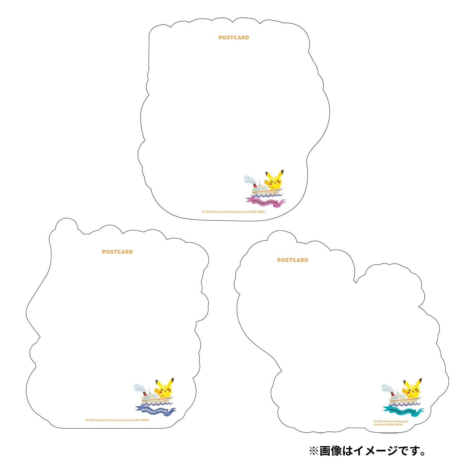 Die-cut postcard set Pokémon’s journey Sinnoh Kalos Alola