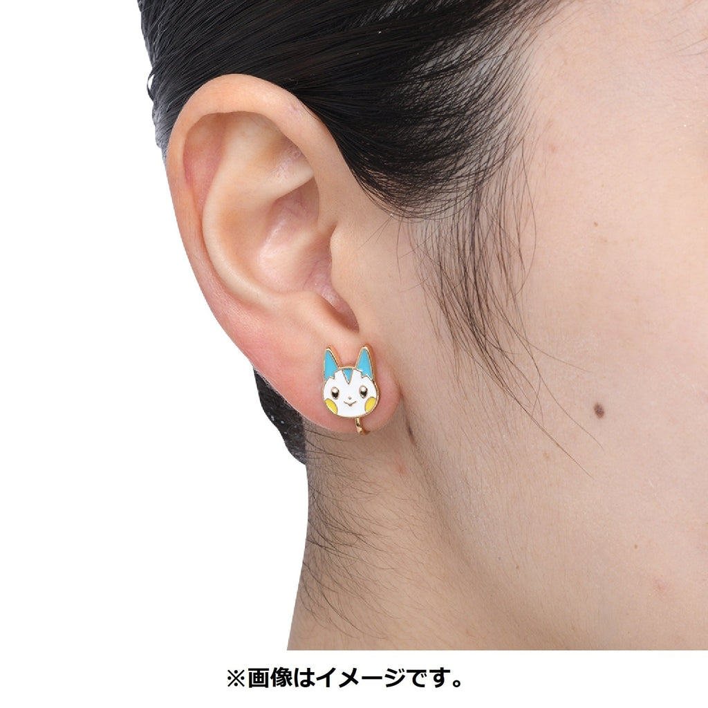 Close-up of Pachirisu earrings, showcasing detailed anime-style artwork from Japan