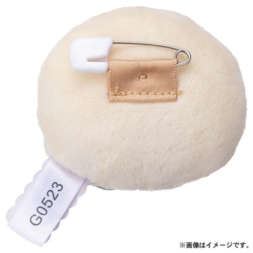 Japanese Pokepiece collectible, adorable stuffed toy badge with embroidered details