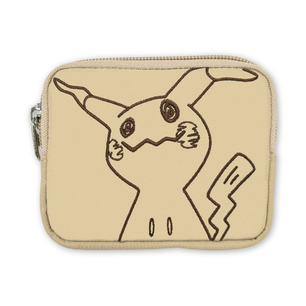 Slim mini pouch with carabiner color logo Mimikyu