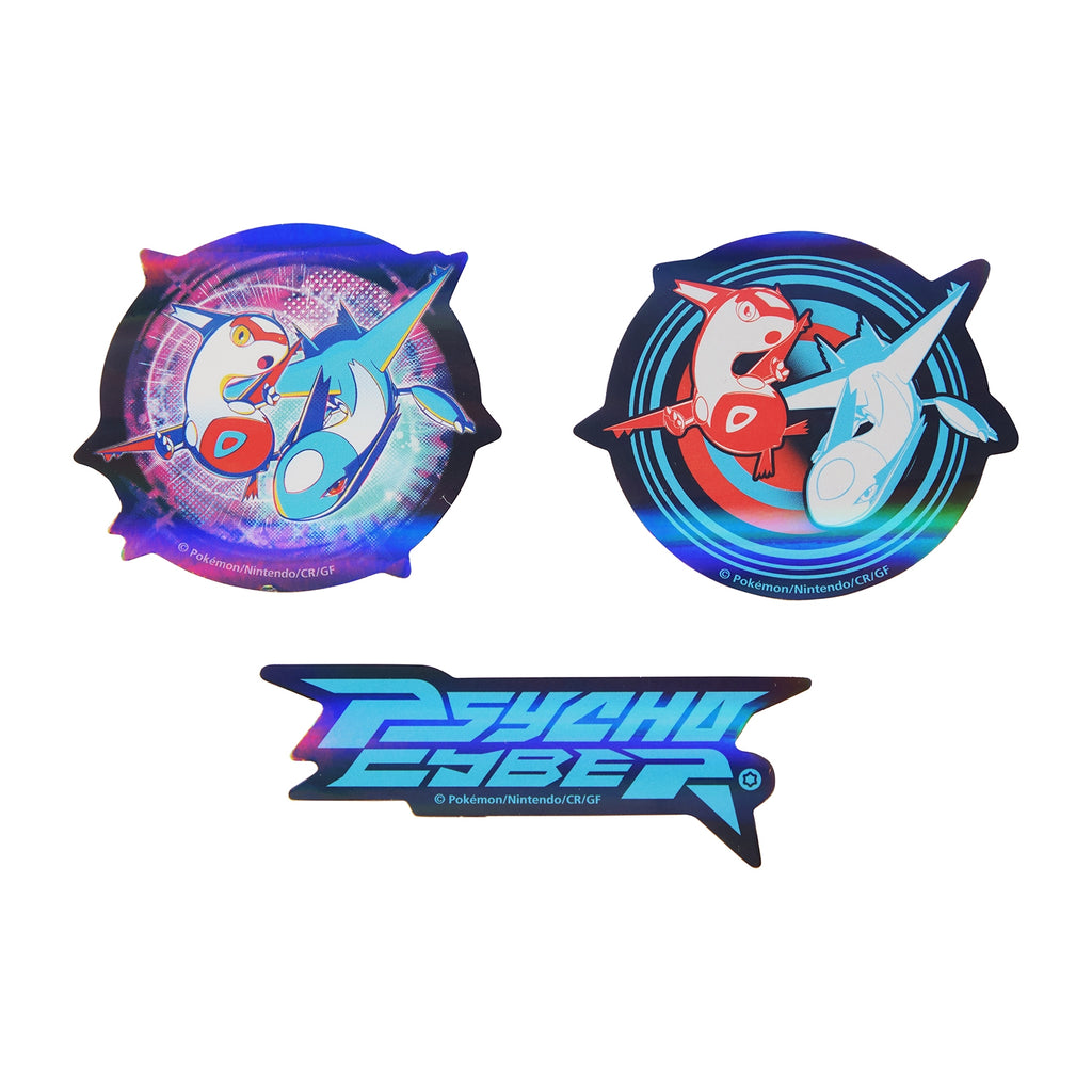 Latios sticker set from Japan, with Latias and official Pokemon Center logo