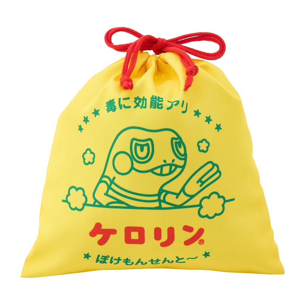 Close-up of Kerorin Purse Pokemon Sento, Japan exclusive, Croagunk character