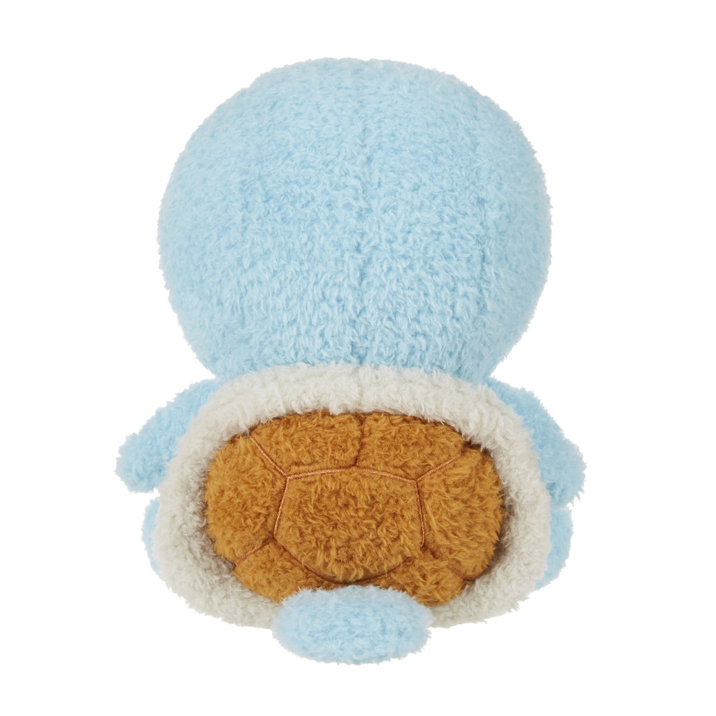 Squirtle plush toy sitting down with happy face, imported from Japan