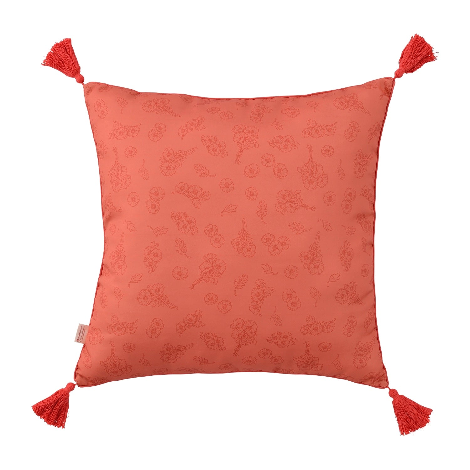 Cushion with tassels Fleur de Coquelicot