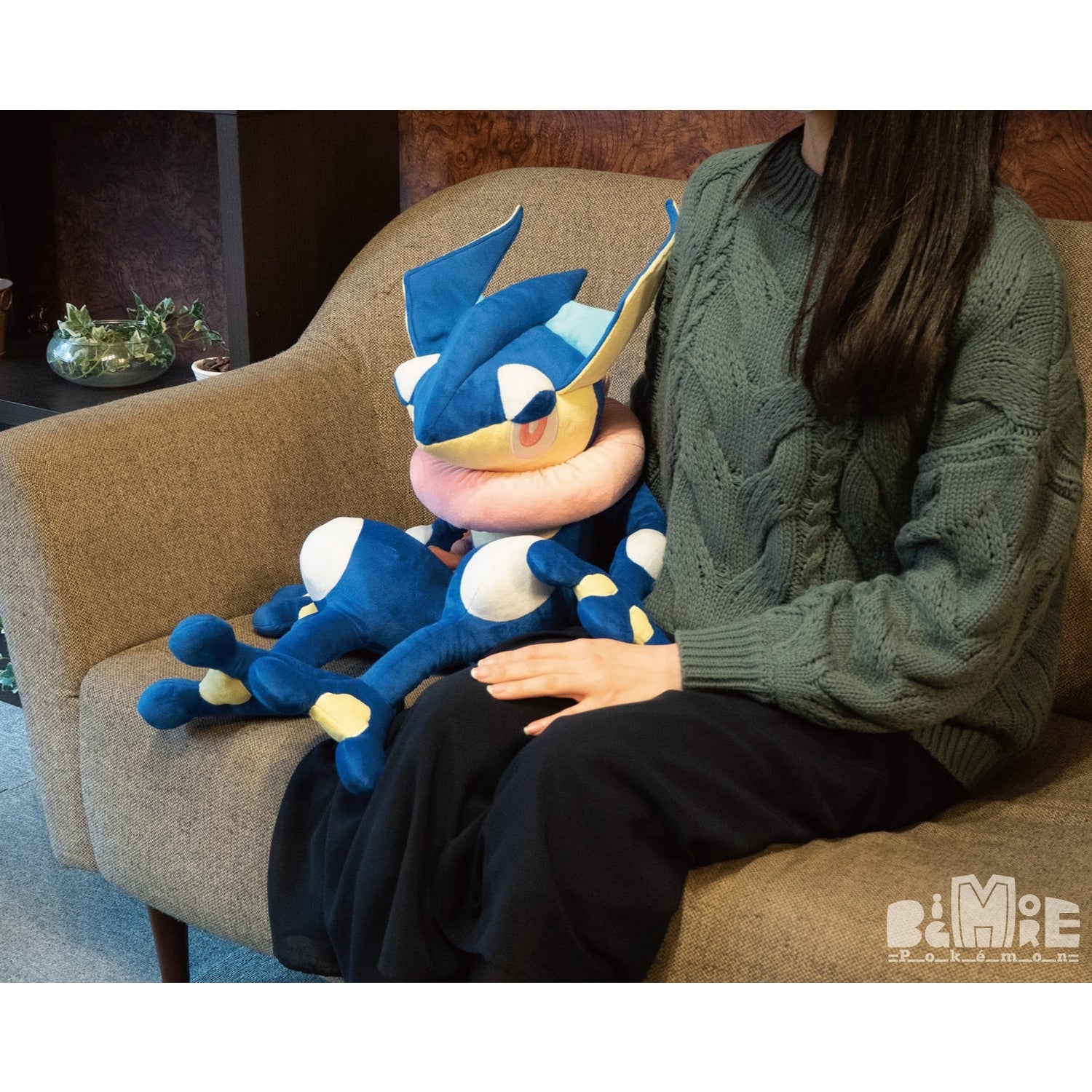 Extra large Pokemon Gekkouga plushie from Japan with vibrant colors