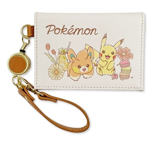 Pass case with bifold reel YE Flower