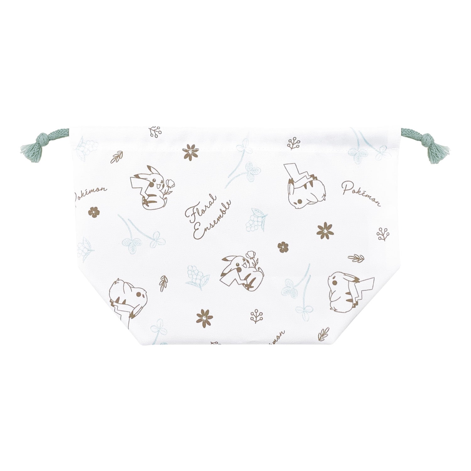 Antibacterial lunch drawstring bag/FLORAL ENSEMBLE