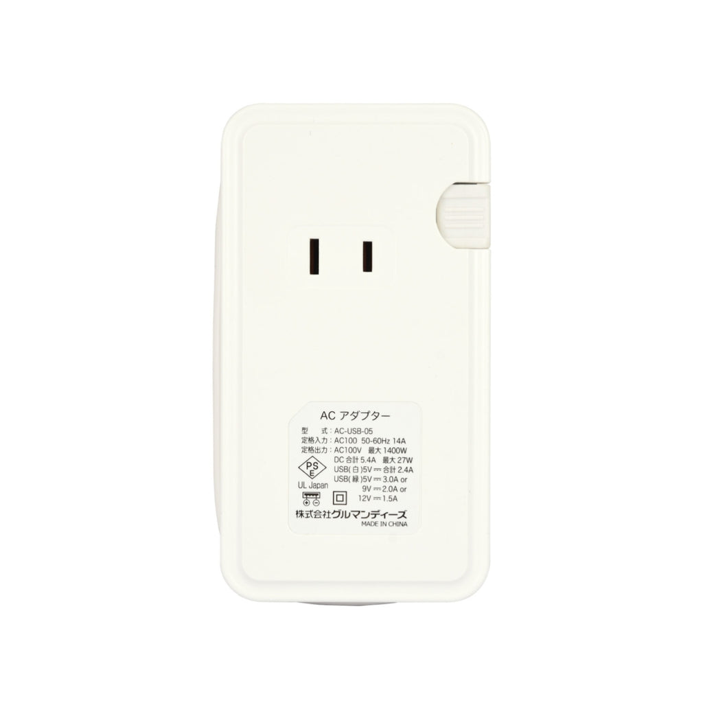 Authentic Japanese Pokemon Center Japan Metamon 814C AC tap with USB port, close-up of Ditto design