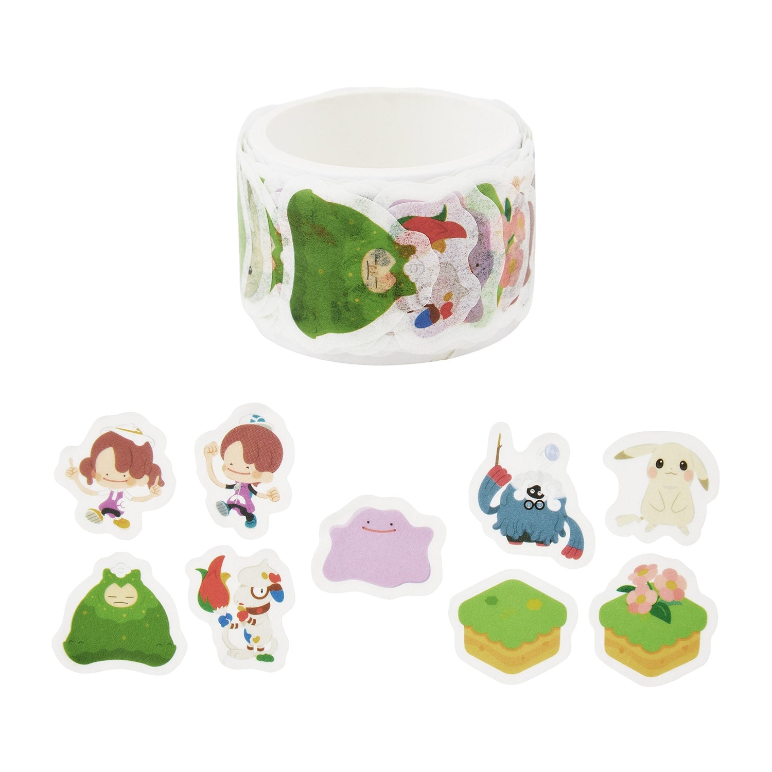 Close-up of Pokemon Die-cut Masking Tape, showing intricate details, sourced from Japan