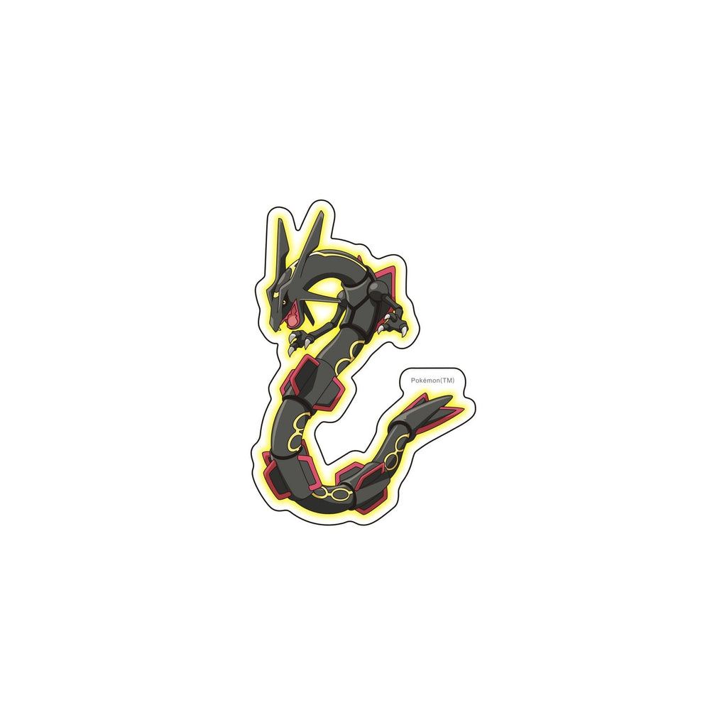 Close-up of Black Rayquaza sticker, a rare collectible from Pokemon Center Japan