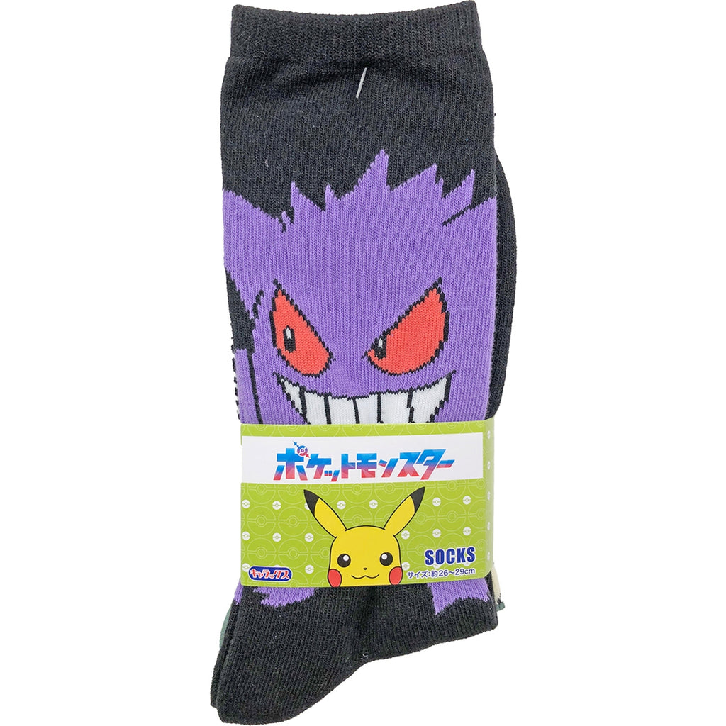 3P Crew Socks Gengar Snorlax Lucario Large (26-29cm)