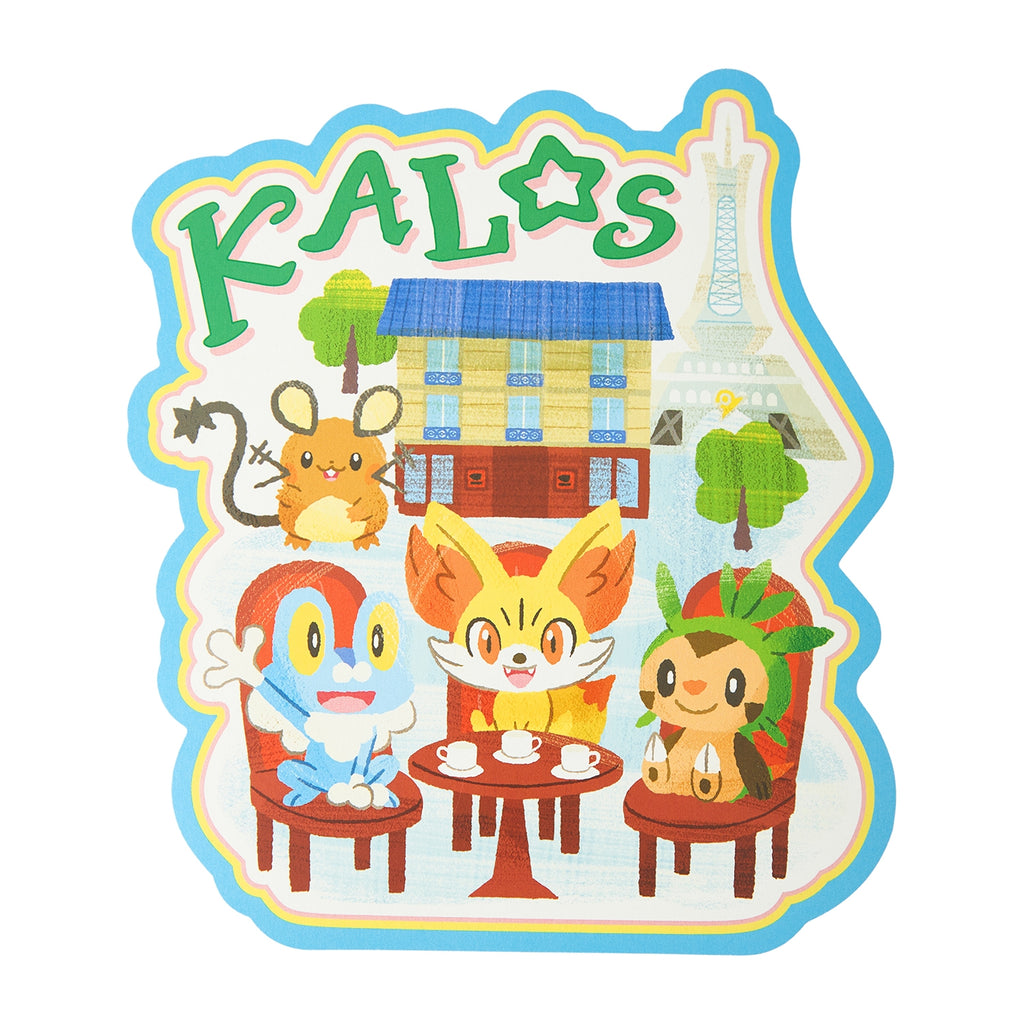 Die-cut postcard set Pokémon’s journey Sinnoh Kalos Alola