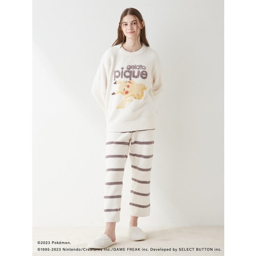 [gelato pique] Baby Moco Jacquard Pullover & Long Pants Set Ivory