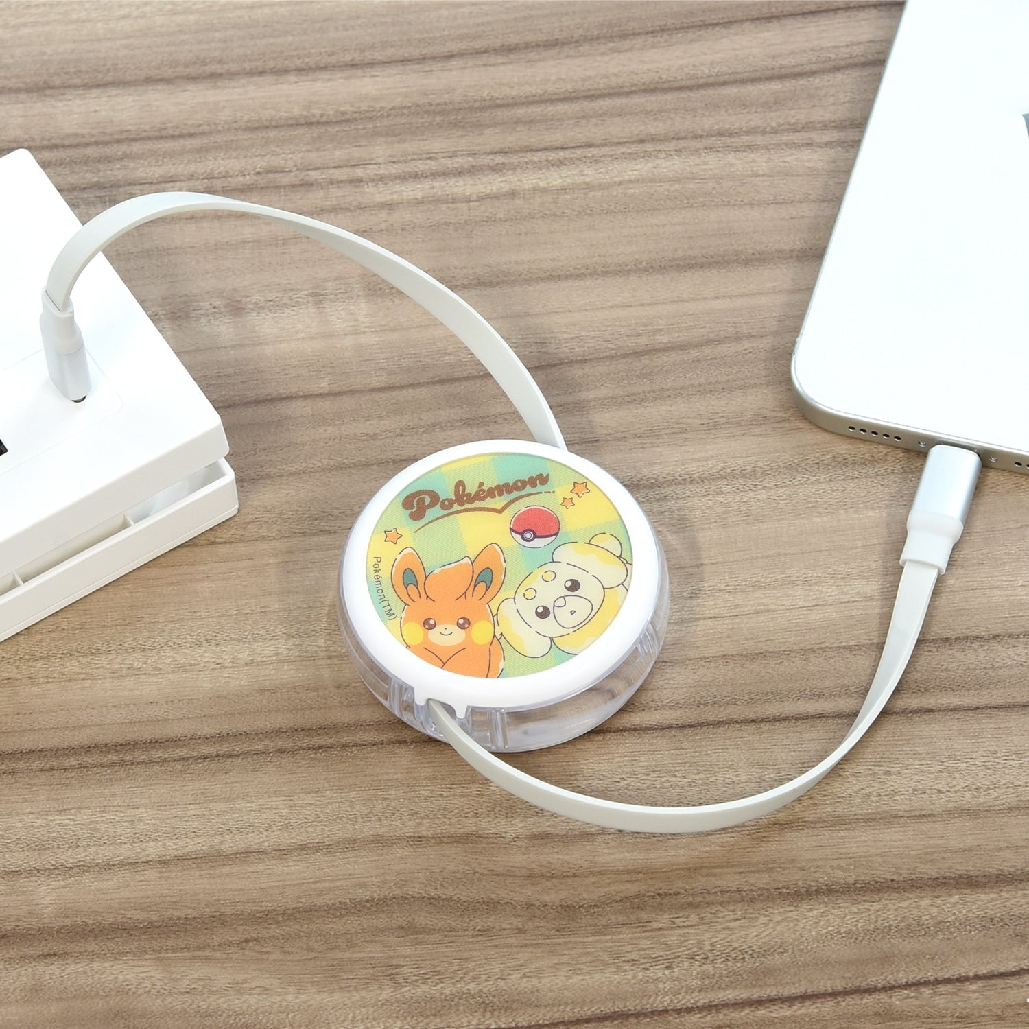 PD60W compatible USB2.0 reel type Type-C cable Pamo & Papi Mochi