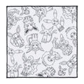 Eievui Collection hand towel with colorful Pokemon characters from Japan, 25x25cm
