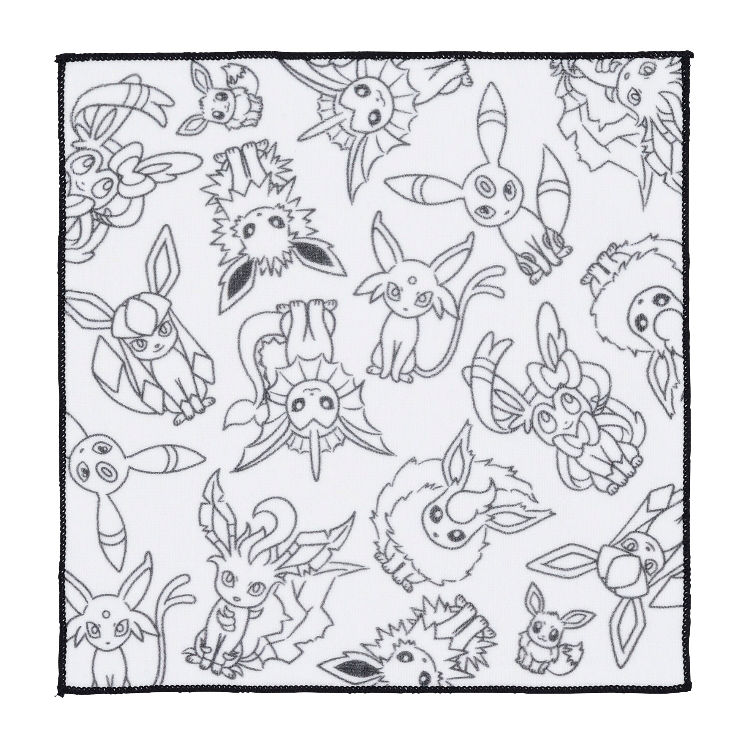 Eievui Collection hand towel with colorful Pokemon characters from Japan, 25x25cm