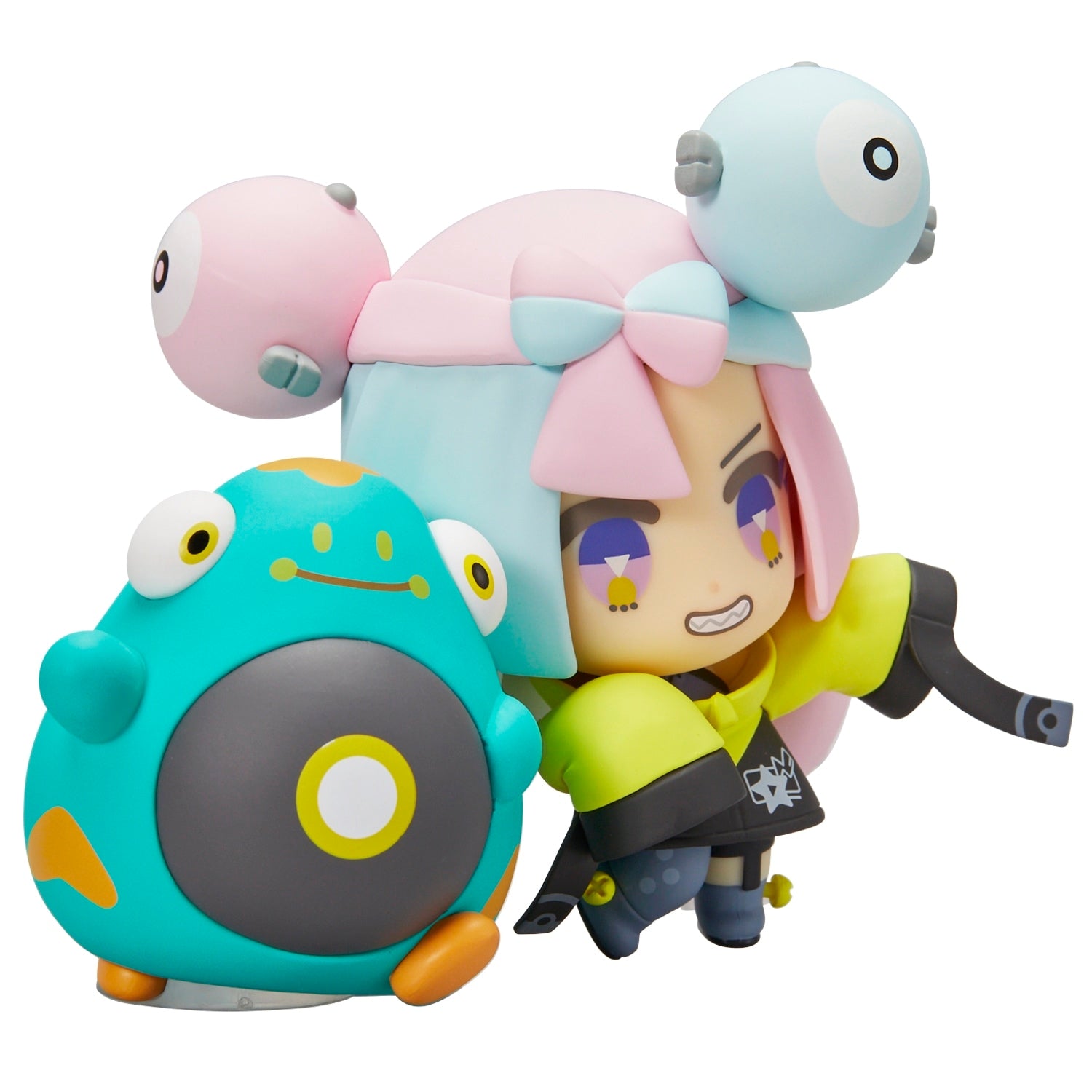 Nanjamo and Harabari figures together, showcasing authentic Japanese packaging