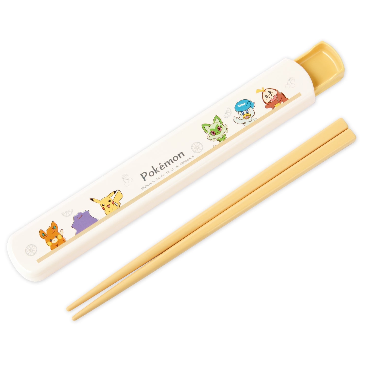 Pokémon chopsticks with sliding case, featuring a Pokémon character, from Japan