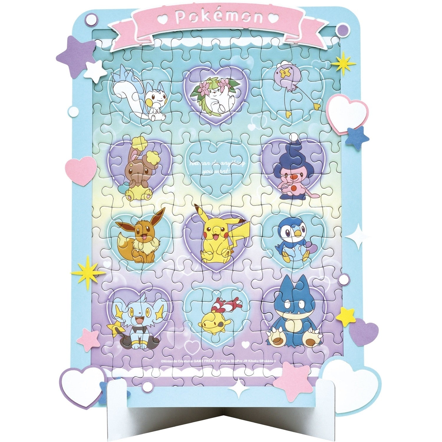 Pokemon Art Decoration Jigsaw with Heart Bubble design from Japan